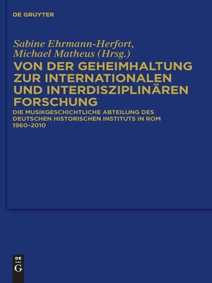 cover image of Von der Geheimhaltung zur internationalen und interdisziplinären Forschung